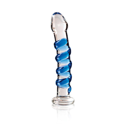 Glas Dildo - Blau Transparent 18.5 cm - Icicles No. 05 - myjoy