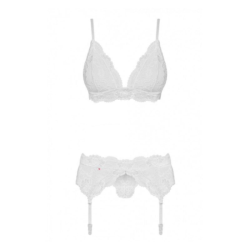 Obsessive 810 Set - 3-teilig - Dessous Weiss - myjoy